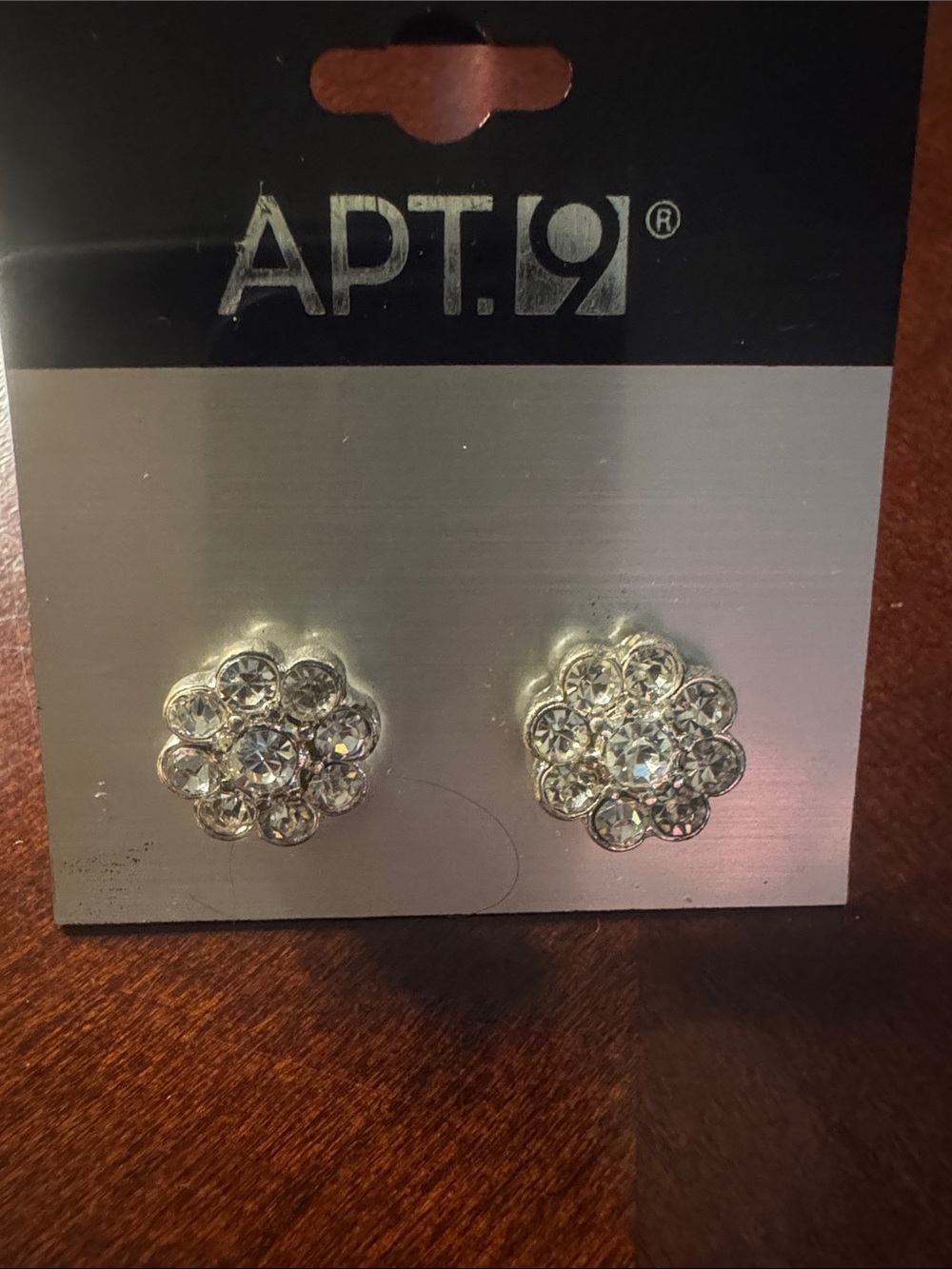 Apt. 9 Silver Crystal Flower Cluster Stud Earrings - Picture 3 of 4